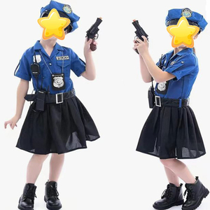 <span class=keywords><strong>Costume</strong></span> de policier pour enfants, plusieurs modèles, pour cosplay, jeu de rôle, fête d'Halloween, uniforme d'agent de police - Product Image 3