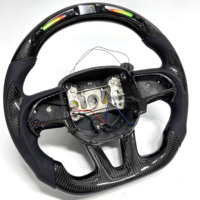 Volant en cuir en fibre de carbone personnalisé conçu pour les modèles Dodge Challenger Hellcat Challenger SRT RT Series Charger
