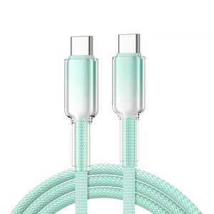 สายชาร์จไนลอนแบบถัก รุ่นใหม่ สายชาร์จเร็ว 60W สายดาต้าไล่เฉดสี สำหรับโทรศัพท์รุ่น 14 15 16 17 - Product Image 1