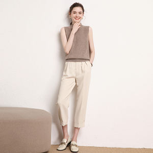 2024 mode Style mongolie cachemire pull col roulé gros tricoté en gros hiver cachemire <span class=keywords><strong>laine</strong></span> pull femmes gilet - Product Image 6