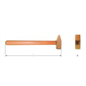 Ampco-FV0600B ค้อนตอกหมุด, งานหนัก, DIN1042, ทองแดงเบริลเลียม-ค้อนและขวานที่ไม่เกิดประกายไฟ7630027453942ฌ - Product Image 1