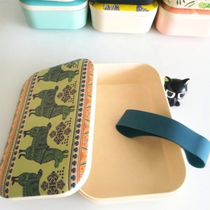 बांस कवर गेहूं फाइबर दोपहर के भोजन के बॉक्स पर्यावरण के अनुकूल चावल भूसी दोपहर के भोजन के बॉक्स - Product Image 2