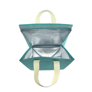 Sac d'épicerie réutilisable écologique personnalisé en non-tissé avec longues poignées, motif de dessin animé, isotherme pour le stockage des aliments - Product Image 4