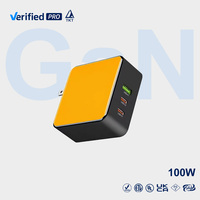 Station de charge de bureau TKT originale haute puissance, chargeur USB-C PD GaN 3 ports 100W, design pliable pour certifié MFi