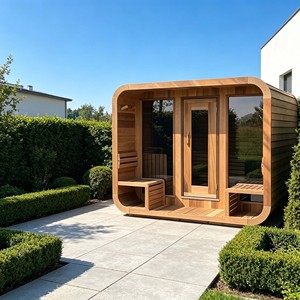 Cabane de sauna de luxe préfabriquée en bois de pruche avec chauffage électrique, pour thérapie privée et relaxation, salle de sauna personnelle - Product Image 1