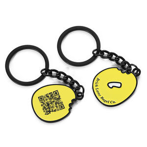 可定制钥匙扣 小型可爱设计 烤漆锌合金金属钥匙圈 制造商 定制钥匙圈背面印有二维码 - Product Image 2