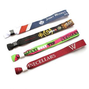 Pulsera Desechable con Logotipo Personalizado para Eventos, Pulsera de Tela con Cierre de Barril - Product Image 1