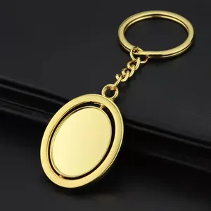 University Souvenir Gift Rotate Metal Keychain Spinning Keyring Both Sides Logo Customized Wholesale Price