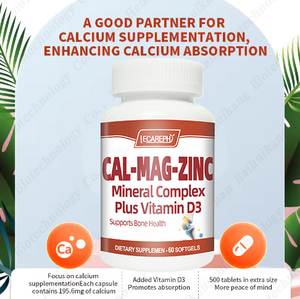 칼슘 마그네슘 아연 및 비타민 d 보충 칼슘 마그네슘 비타민 D3 및 아연 소프트젤 캡슐 - Product Image 2