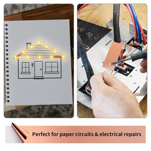 Cinta <span class=keywords><strong>de</strong></span> Cobre Conductora con Adhesivo Acrílico para Blindaje EMI <span class=keywords><strong>de</strong></span> Guitarra, Reparaciones Eléctricas y Manualidades <span class=keywords><strong>de</strong></span> Puesta a Tierra - Product Image 6