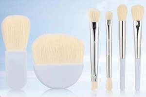 Mini <span class=keywords><strong>pinceau</strong></span> de maquillage professionnel portable blanc 6 pièces OEM Mini <span class=keywords><strong>pinceau</strong></span> <span class=keywords><strong>fard</strong></span> <span class=keywords><strong>à</strong></span> paupières Blush lâche - Product Image 5