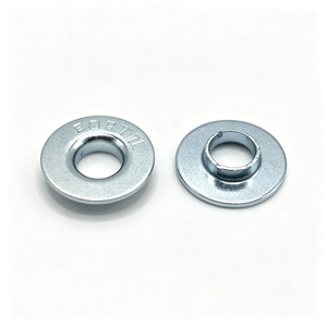 Œillets ronds plats personnalisés en zinc plaqué avec limiteur de compression - Product Image 1