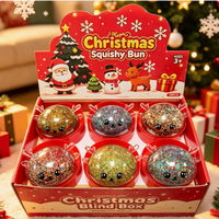 Jouet anti-stress en TPR de 8,5 cm en forme de renne de Noël avec perles scintillantes, jouet à presser à remontée lente pour enfants de 5 à 7 ans, unisexe