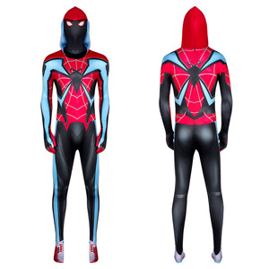 Costume de cosplay de <span class=keywords><strong>super</strong></span>-héros de haute qualité pour Halloween, combinaison en spandex pour adultes et enfants, costume de film Miles Morales - Product Image 2