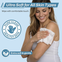 Lingettes nettoyantes extra douces écologiques pour adultes, OEM ODM, jetables dans les toilettes, pour l'incontinence, sûres pour les fosses septiques, pour le lit et le bain, désodorisantes