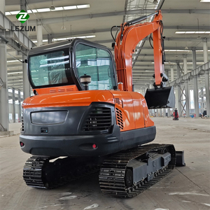 Kostenloser Versand Chinesischer Kleiner Bagger 6 Tonnen 6,5 Tonnen Raupenbagger Hydraulischer Minibagger zum Verkauf - Product Image 4