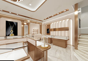 تصميم متجر المجوهرات الراقية تصميم داخلي أثاث فاخر مخصص تصميم صالة عرض المجوهرات - Product Image 6