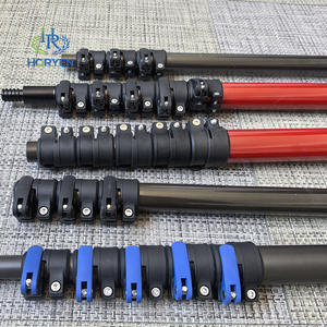 Tube de drapeau en fibre de carbone haute performance 100 % fibre de carbone, mât télescopique personnalisé en fibre de carbone avec pinces - Product Image 4