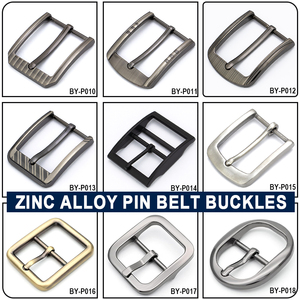 El fabricante Diseña tu propio nombre personalizado Pin chapado en oro 40mm Hebillas de cinturón de latón macizo Hebilla de cinturón de doble punta de una sola punta - Product Image 3