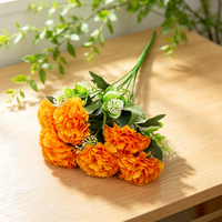 Klaar voor verzending Realistische Kunstmatige Anjerboeket Zijden Kleine Bloemenbundel voor Snelle Levering Online Groothandel