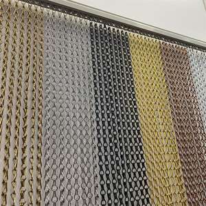 <span class=keywords><strong>Rideau</strong></span> <span class=keywords><strong>de</strong></span> <span class=keywords><strong>porte</strong></span> à moustiquaire en aluminium à double crochet décoratif <span class=keywords><strong>Rideau</strong></span> en tissu à mailles métalliques - Product Image 6