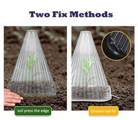 Plateau de pépinière en plastique réutilisable pour serre avec couvercles Cloche de jardin pour la protection contre le gel des escargots Cloche de soins des plantes