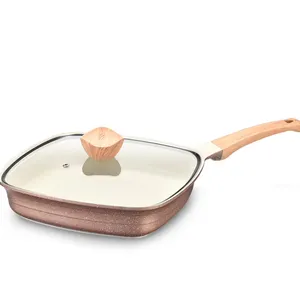 炊具方形压铸铝厨具套装28厘米油炸锅24厘米酱锅砂锅炊具