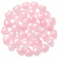 Cœur en quartz rose naturel, pierre de guérison polie, cadeau, décoration d'intérieur, vente en gros