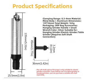 Manguera de Extensión Flexible Eléctrica de 1 Metro con Mandril <span class=keywords><strong>para</strong></span> Taladro, <span class=keywords><strong>para</strong></span> <span class=keywords><strong>Accesorios</strong></span> <span class=keywords><strong>Dremel</strong></span>, Perforación de <span class=keywords><strong>Madera</strong></span>, Acabado en Óxido Negro, 1 Año de Garantía - Product Image 5