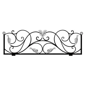 Hot sale modern Metal Fence Wrought Iron Fence Panels Steel Fence for Home