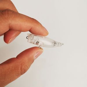 R-8256 trên bên phải 40mm 3G Popper thu hút Topwater không có bức tranh Thu hút câu cá khoảng trống ABS trong suốt mồi nhựa cứng mồi - Product Image 5