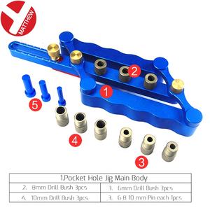 6 8 10mm in alluminio tassello giga Drill Guider <span class=keywords><strong>falegnameria</strong></span> in legno <span class=keywords><strong>per</strong></span> la lavorazione del legno - Product Image 2