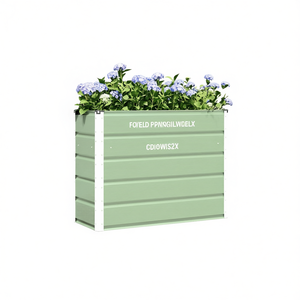 Maceta de Acero Verde de 39.37 x 15.75 x 29.53 Pulgadas, Maceta para Jardín Exterior, Diseño Moderno y Minimalista, Acabado con Recubrimiento en Polvo - Product Image 1