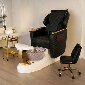 Fauteuil de pédicure professionnel moderne et luxueux pour salon de manucure, avec bain de pieds électrique. - Product Image 3