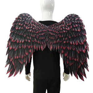 Haute qualité plume ange <span class=keywords><strong>diable</strong></span> ailes pliable Halloween ailes Costume fête décoration accessoires - Product Image 5