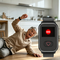 VFA96S Demenz-Patienten Gesundheits-GPS-Tracker-Uhr für Senioren SOS-Anruf Sturzerkennung Echtzeit-Ortung Smart-Armband für Ältere