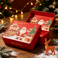 Individuelle Weihnachts-Faltgeschenkbox aus Kraftpapier mit Logodruck für Einzelhandel und E-Commerce