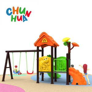 Hot Bán Thương Mại Công Viên Nhựa Trượt Đu Đặt Công Viên Trẻ Em Sân Chơi Trượt Ngoài Trời - Product Image 5