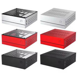 A01 ออฟฟิศ มินิพีซีเคสอลูมิเนียม <span class=keywords><strong>HTPC</strong></span> ฝาครอบกระจกแนวนอนคอมพิวเตอร์เคสขนาดเล็ก <span class=keywords><strong>ITX</strong></span> รองรับเมนบอร์ด <span class=keywords><strong>ITX</strong></span> - Product Image 1