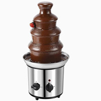 Fontaine à chocolat en acier inoxydable à quatre étages pour gâteaux de mariage et de fête
