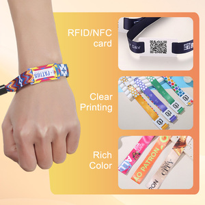 EDM 페스티벌 수영장 파티 패브릭 손목밴드 맞춤형 RFID NFC 현금 없는 결제 VIP 입장 방수 대량 주문 - Product Image 2