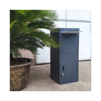 Boîte à courrier et à lettres extérieure de grande capacité, imperméable, durable, antivol, autoportante, pour utilisation en jardin