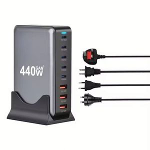 440W Multiport 5C3A Super Fast Charging <b>Type</b> <b>C</b> Power Charger Station for Phone 16 15 14 for Laptop PD 100W <b>USB</b> <b>C</b> <b>Adapter</b> - Product Image 1