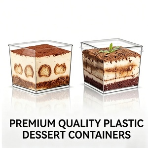 <span class=keywords><strong>Gobelet</strong></span> <span class=keywords><strong>en</strong></span> plastique transparent <span class=keywords><strong>jetable</strong></span> de 150 ml pour pudding, yaourt, boissons, desserts, glaces, gelées et mousses – Idéal pour les fêtes - Product Image 1