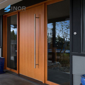 Top Fashion Verre Pivot Porte Entrée Aluminio 6m Hauteur Entrée Bois Massif Principal Fabriqué en Chine - Product Image 6