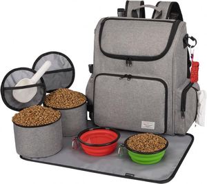 <b>Dog</b> Travel Bag with <b>Treat</b> <b>Pouch</b> Airline Approved for Traveling 2 food Container 2 Travel Bowls, Weekend <b>Dog</b> - Product Image 1