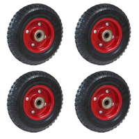 Roue en caoutchouc silencieuse universelle roulettes solides à usage intensif 5 pouces 6 pouces 8 pouces 10 pouces accessoires de roue de balise en fer roue de brouette