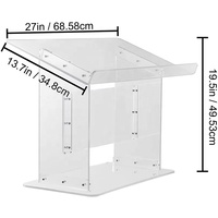 Pupitre de conférence pliable sur mesure en acrylique pour table de bureau, modèle comptoir