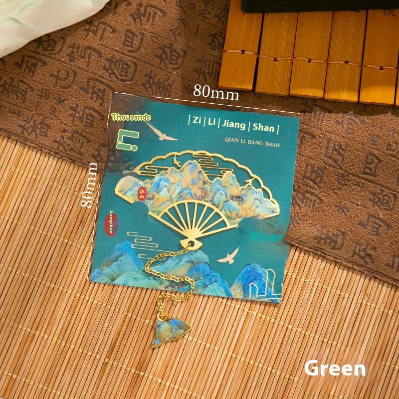 Fan Bookmark Green