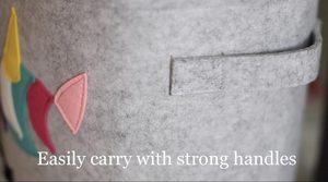 Thiết kế dễ thương trẻ em ráp cảm thấy giặt đồ chơi lưu trữ giỏ cảm thấy bé cản trở với xử lý mạnh mẽ - Product Image 6